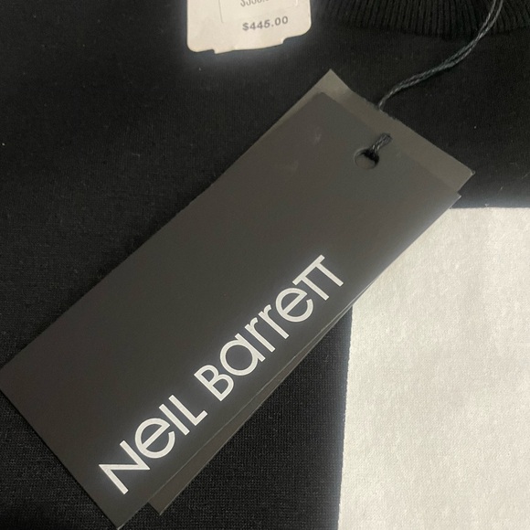 Neil Barrett Lightning Bolt  Neoprene Side-zip Sweatshirt - Picture 11 of 11
